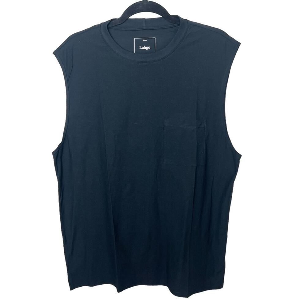 New Lunya Lahgo Men's Cool Every Day Muscle Tee Tank Top Black Sz XL